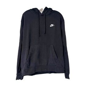 Nike Youth Sweatshirt Size Large Black Pullover Athletic Hoodie Comfort Sports